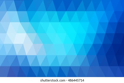 Light blue triangle mosaic template. A sample with polygonal shapes. The completely new template can be used for your brand book.