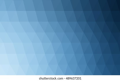 Light blue triangle mosaic template. Triangular geometric sample with gradient.  The textured pattern can be used for background.