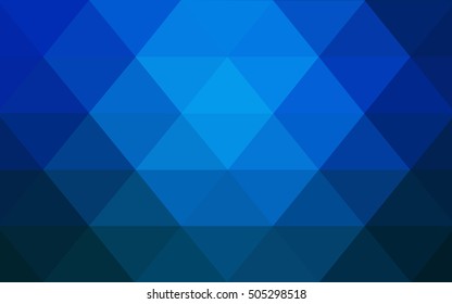 Light blue triangle mosaic template. A sample with polygonal shapes. Brand-new style for your business design.
