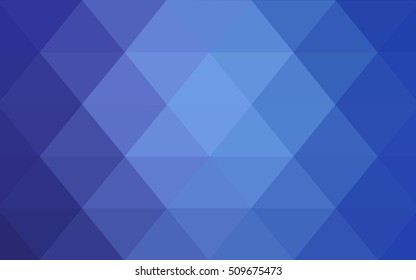 Light blue triangle mosaic template. Creative illustration in halftone style with gradient. The template can be used as a background for cell phones.