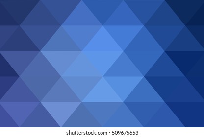 Light blue triangle mosaic template. Shining illustration, which consist of triangles. A completely new design for your business.