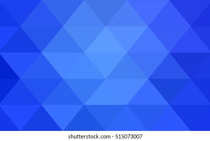 Light blue triangle mosaic template. Shining illustration, which consist of triangles. The completely new template can be used for your brand book.