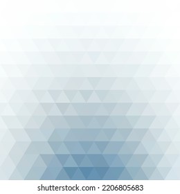 Light Blue Triangular Background. Vector Abstract Geometric Template For Presentation. Layout For An Advertising Banner. Polygonal Style. Mosaic.