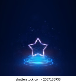 Light blue Twirl.
Curve light effect of neon line.
Luminous blue circle.
Light neon pedistal, podium, platform, table.
Vector PNG.