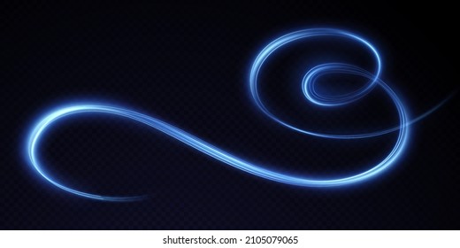 Light blue Twirl. Curve light effect of blue line. Luminous blue circle. Light blue pedistal, podium, platform, table. Vector PNG. Vector illustration