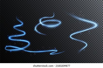 Light blue Twirl. Curve light effect of blue line. Luminous blue circle. Light blue pedistal, podium, platform, table. Vector PNG. Vector illustration