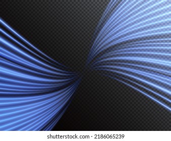 Light blue Twirl. Curve light effect of neon line. Luminous blue circle. PNG Light neon pedistal, podium, platform, table. Vector PNG.