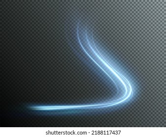 Light Blue Twirl. Curve Light Effect Of Blue Line. Luminous Blue Circle. Light Blue Pedistal, Podium, Platform, Table, Png. Vector Illustration