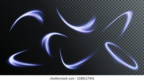 Light Blue Twirl. Curve Light Effect Of Blue Line. Luminous Blue Circle. Light Blue Pedistal, Podium, Platform, Table, Png. Vector Illustration