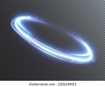 Light blue Twirl. Curve light effect of blue line. Luminous blue circle. Light blue pedistal, podium, platform, table. Vector PNG. Vector illustration