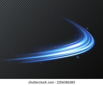 Light blue Twirl. Curve light effect of blue line. Luminous blue circle. Light blue pedistal, podium, platform, table. Vector PNG. Vector illustration