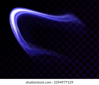 Toro azul claro. Efecto de la luz de curva de la línea azul. Círculo azul luminoso. Efecto de movimiento abstracto de la velocidad de la luz.