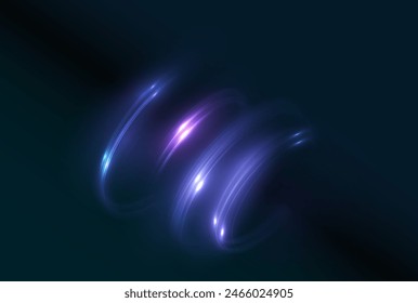 Light blue Twirl. Curve light effect of neon line. Luminous blue circle. Light neon pedistal, podium, platform, table. Vector PNG. Vector illustration	
