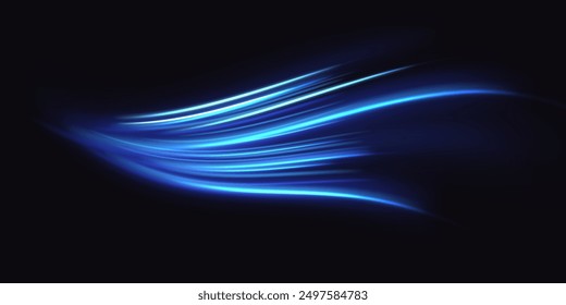 Light blue Twirl. Curve light effect of neon line. Luminous blue circle. PNG Light neon pedistal, podium, platform, table. Vector PNG.