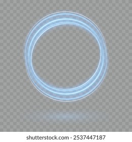 Twirl azul claro. Efecto de luz de curva de línea azul. Círculo azul luminoso. Azul claro pedistal, podio, plataforma, mesa. Vector PNG. Ilustración vectorial