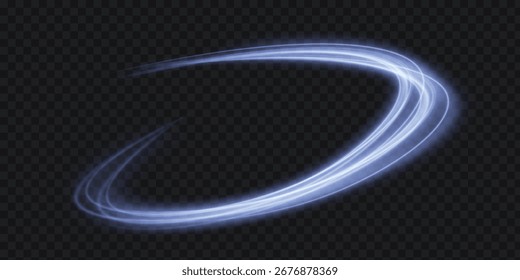 Light blue Twirl. Curve light effect of blue line. Luminous blue circle. Light blue pedistal, podium, platform, table. Vector PNG. Vector illustration	

