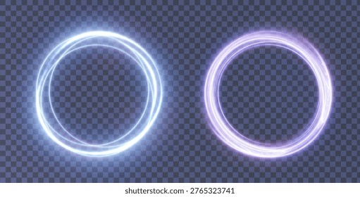 Light blue Twirl. Curve light effect of blue line. PNG Luminous blue circle. Light blue pedistal, podium, platform, table. Vector PNG.