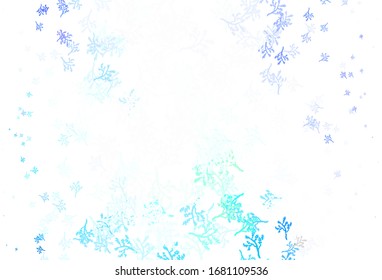 Light BLUE vector abstract backdrop with sakura. Brand new colored illustration with leaves and branches. The best design for your business.