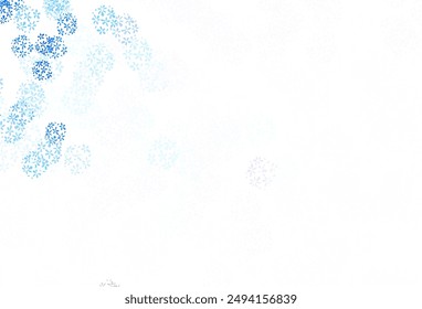 Light BLUE vector abstract background with leaves. leaves on elegant natural pattern with gradient. Brand new style for your business design.