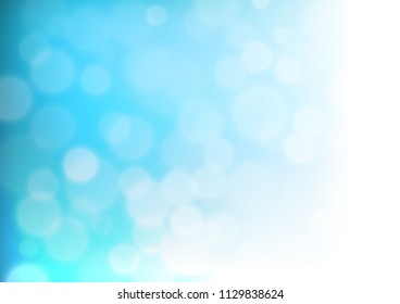 Light BLUE vector abstract blurred template. A completely new color illustration in a bokeh style. A completely new design for your business.