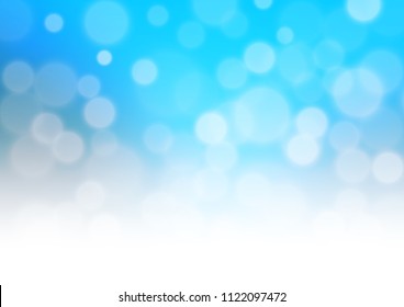Light BLUE vector abstract bokeh pattern. Creative illustration in halftone style with gradient. The template for backgrounds of cell phones.