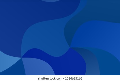 Light BLUE vector abstract cambered pattern. Shining crooked illustration in a brand-new style. The completely new template can be used for your brand book.