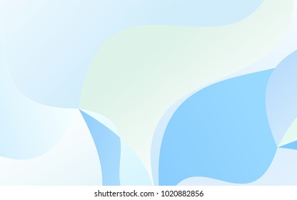 Light BLUE vector abstract cambered pattern. Glitter abstract illustration with wry lines. The polygonal design can be used for your web site.