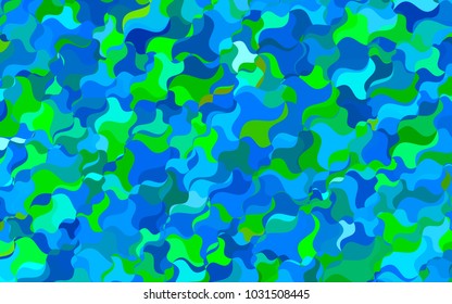 Light BLUE vector abstract cambered pattern. Geometric illustration in Origami style with gradient.  The elegant pattern can be used as part of a brand book.