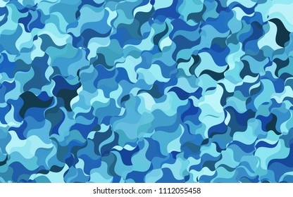 Light BLUE vector abstract cambered pattern. Creative illustration in halftone arched style with gradient. The template can be used as a background for cell phones.