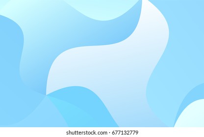 Light BLUE vector abstract cambered template. Creative illustration in halftone arched style with gradient. Brand-new design for your business.