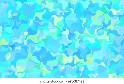 Light BLUE vector abstract cambered template. Shining crooked illustration in a brand-new style. The template can be used as a background for cell phones.
