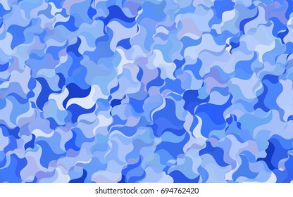 Light BLUE vector abstract cambered template. Creative illustration in halftone arched style with gradient. The template can be used as a background for cell phones.