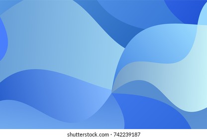 Light BLUE vector abstract cambered template. Geometric illustration in Origami style with gradient.  The textured pattern can be used for background.
