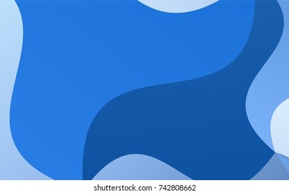 Light BLUE vector abstract cambered template. Modern geometrical abstract illustration with gradient bandy lines. A completely new design for your business.