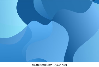 Light BLUE vector abstract cambered template. A sample with blurred shapes. The textured pattern can be used for background.