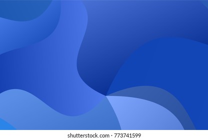 Light BLUE vector abstract cambered template. Colorful abstract illustration with gradient crooked lines. The completely new template can be used for your brand book.