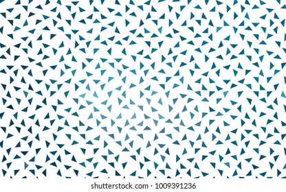 Light BLUE vector abstract colorful background, which consist of triangles. Pattern with colored triangles on white background.