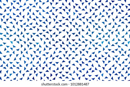Light BLUE vector abstract colorful background, which consist of triangles. Pattern with colored triangles on white background.