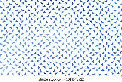Light BLUE vector abstract colorful background, which consist of triangles. Pattern with colored triangles on white background.