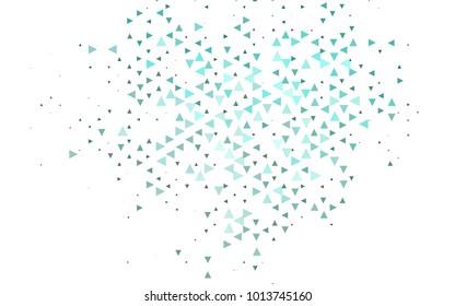 Light BLUE vector abstract colorful background, which consist of triangles. Pattern with colored triangles on white background.