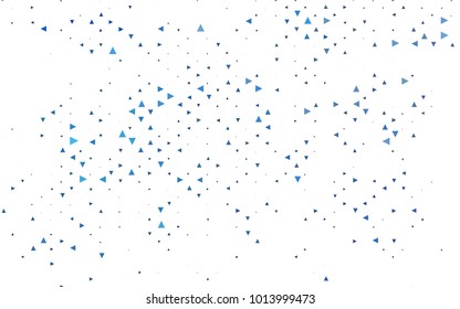 Light BLUE vector abstract colorful background, which consist of triangles. Pattern with colored triangles on white background.