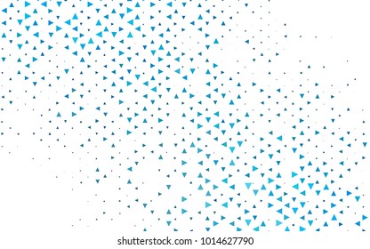 Light BLUE vector abstract colorful background, which consist of triangles. Pattern with colored triangles on white background.
