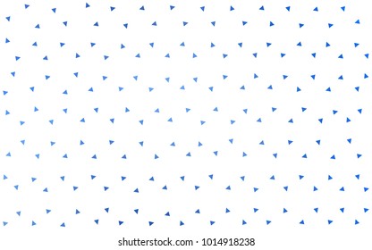 Light BLUE vector abstract colorful background, which consist of triangles. Pattern with colored triangles on white background.
