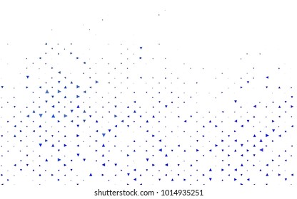 Light BLUE vector abstract colorful background, which consist of triangles. Pattern with colored triangles on white background.