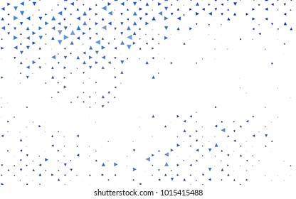 Light BLUE vector abstract colorful background, which consist of triangles. Pattern with colored triangles on white background.