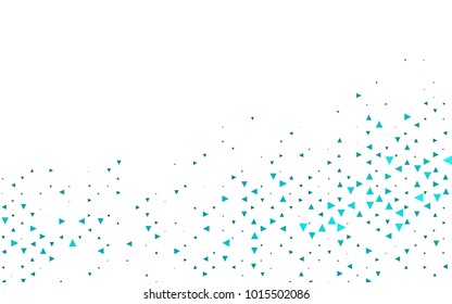 Light BLUE vector abstract colorful background, which consist of triangles. Pattern with colored triangles on white background.