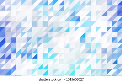 Light BLUE vector abstract colorful background, which consist of triangles. Pattern with colored triangles on white background.