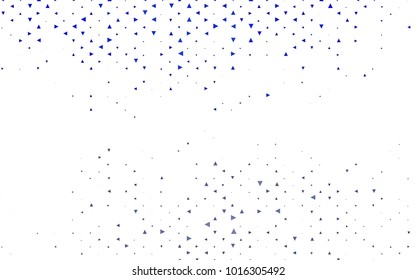 Light BLUE vector abstract colorful background, which consist of triangles. Pattern with colored triangles on white background.
