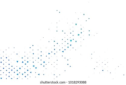 Light BLUE vector abstract colorful background, which consist of triangles. Pattern with colored triangles on white background.