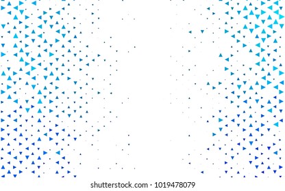 Light BLUE vector abstract colorful background, which consist of triangles. Pattern with colored triangles on white background.